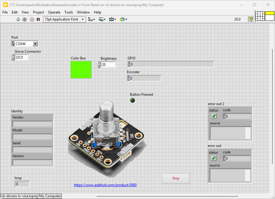 AdaFruitI2CRotaryEncoder FP