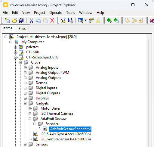 AdaFruitI2CRotaryEncoder Project