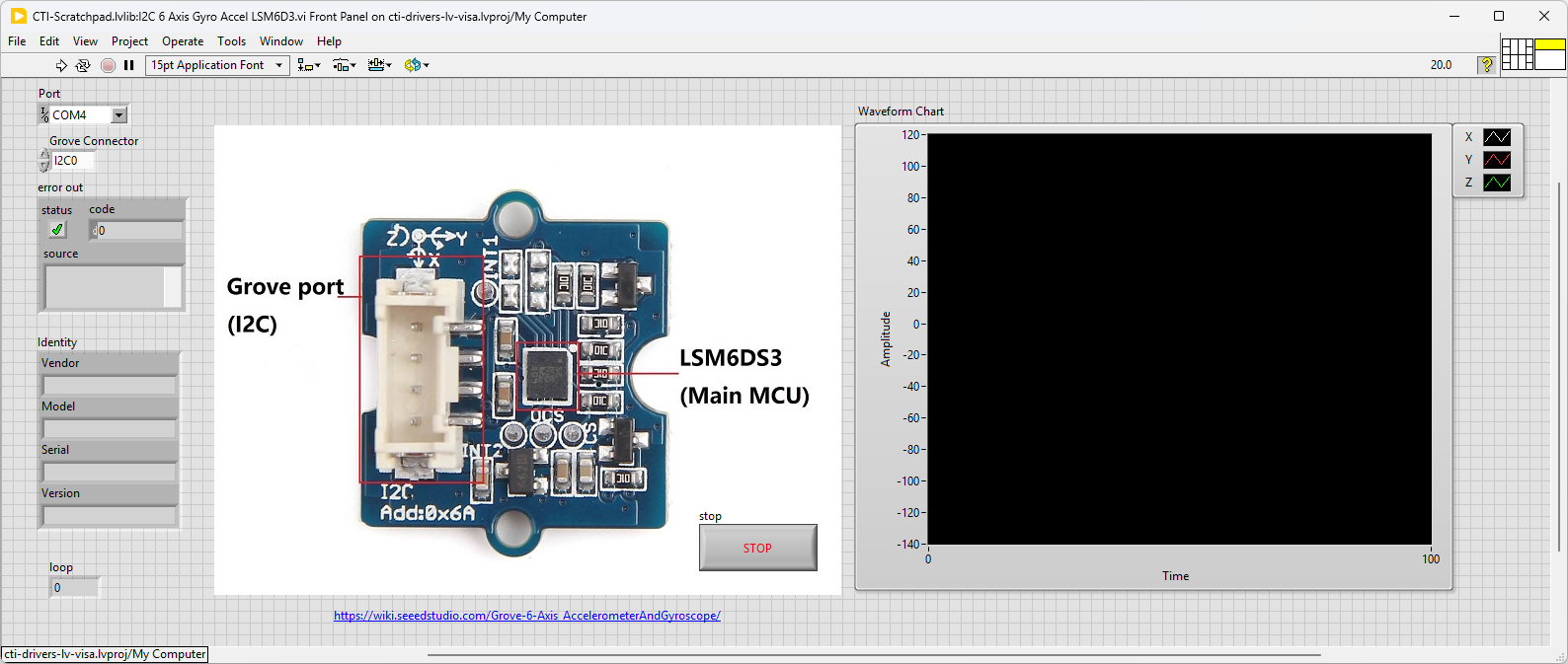 GroveI2C 6AxisGyroAccel LSM6D3 FP