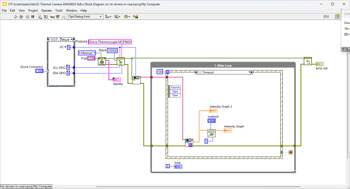 GroveI2C Thermal Camera AMG8833 8x8 BD