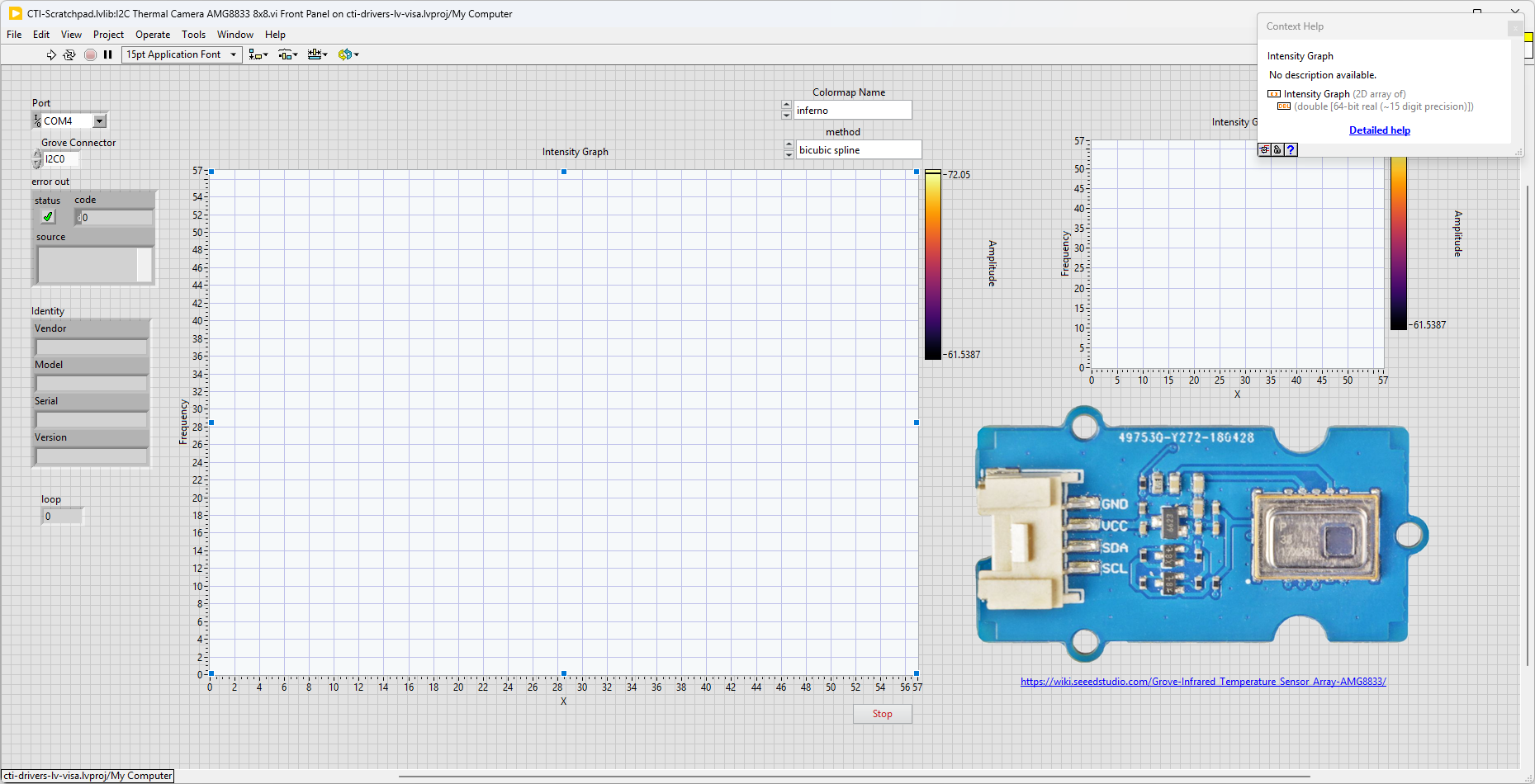 GroveI2C Thermal Camera AMG8833 8x8 FP
