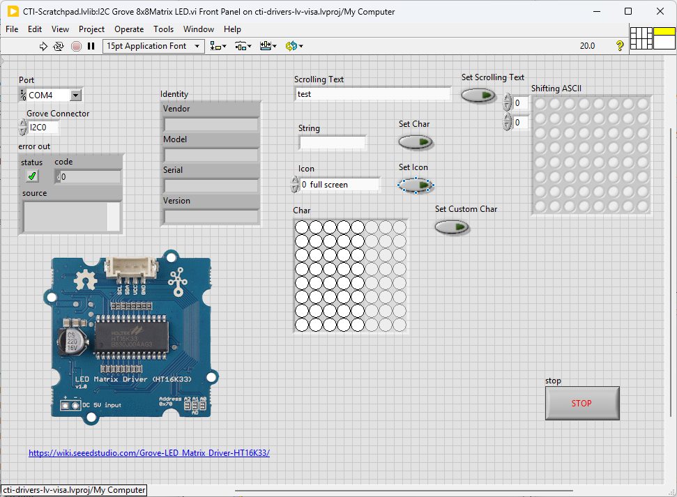 GroveI2C8x8MatrixLEDDriver FP