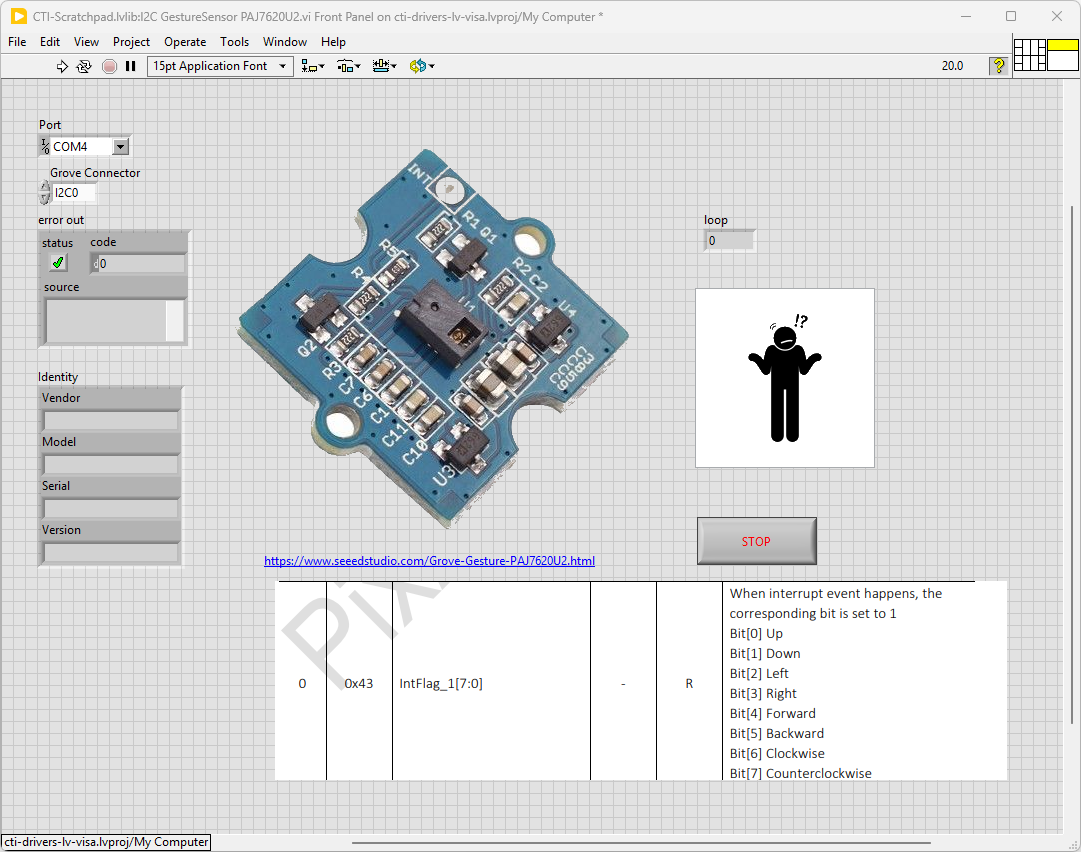 GroveI2CGestureSensor PAJ7620U2 FP