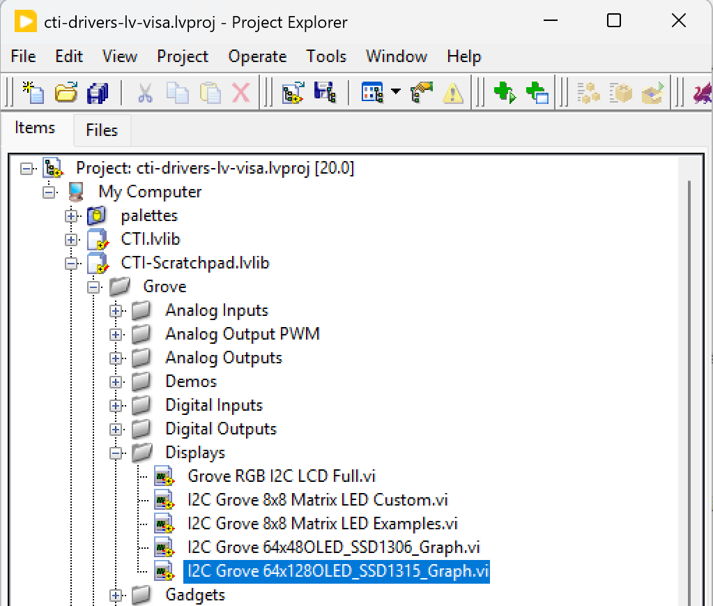 GroveOLED64x128 SSD1315 GraphProject