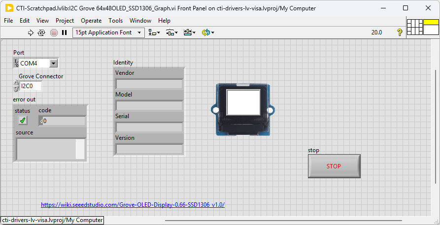 GroveOLED64x48 SSD1306 GraphFP