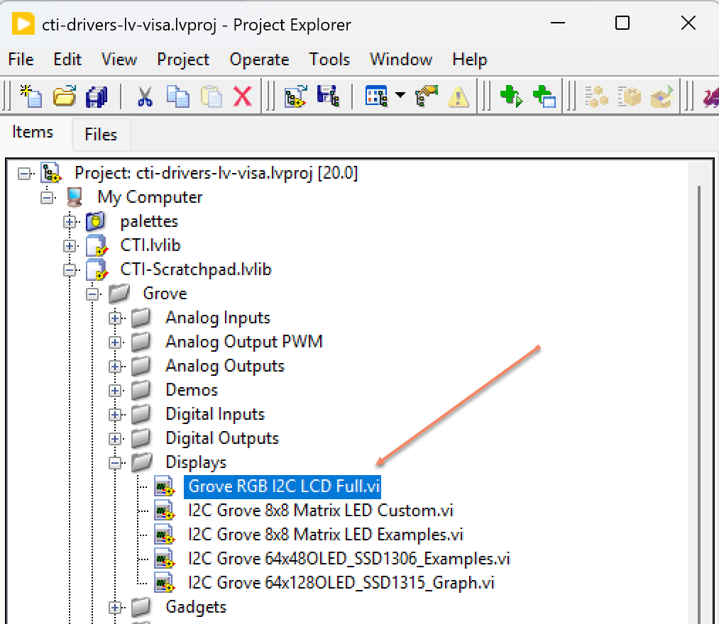 GroveRGBI2CLCDProject