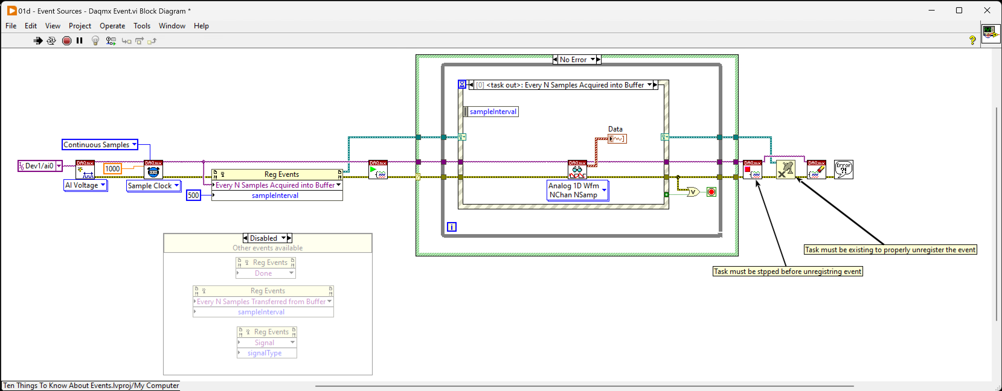 11 event sources daqmx dg