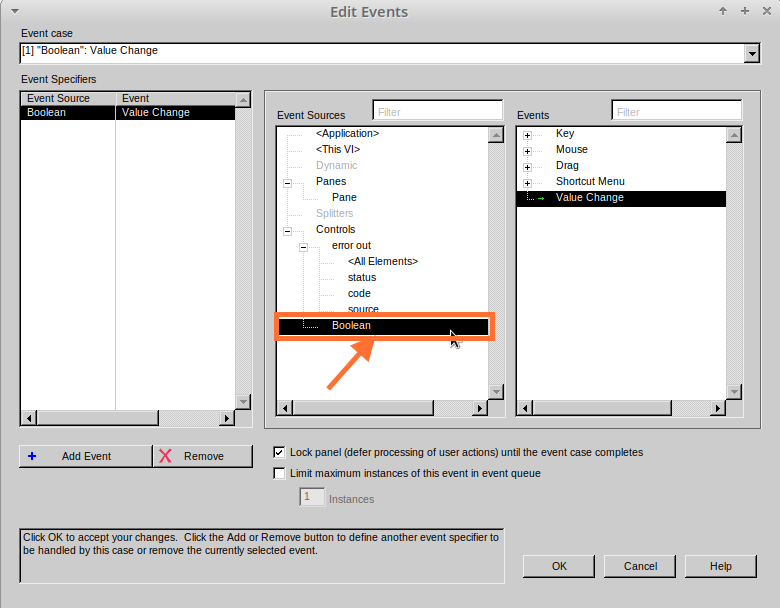 cm 061.00 EventStructure EditEventsWindow Select Boolean