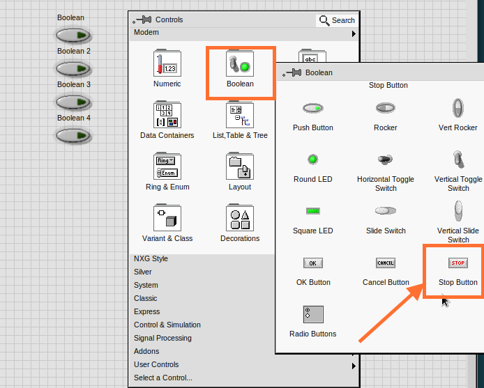 cm 069.00 RightClick ControlsPalette Boolean StopButton