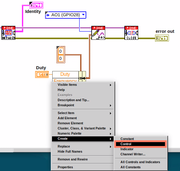 cm 095.00 RightClick Create Control DutyFrequency